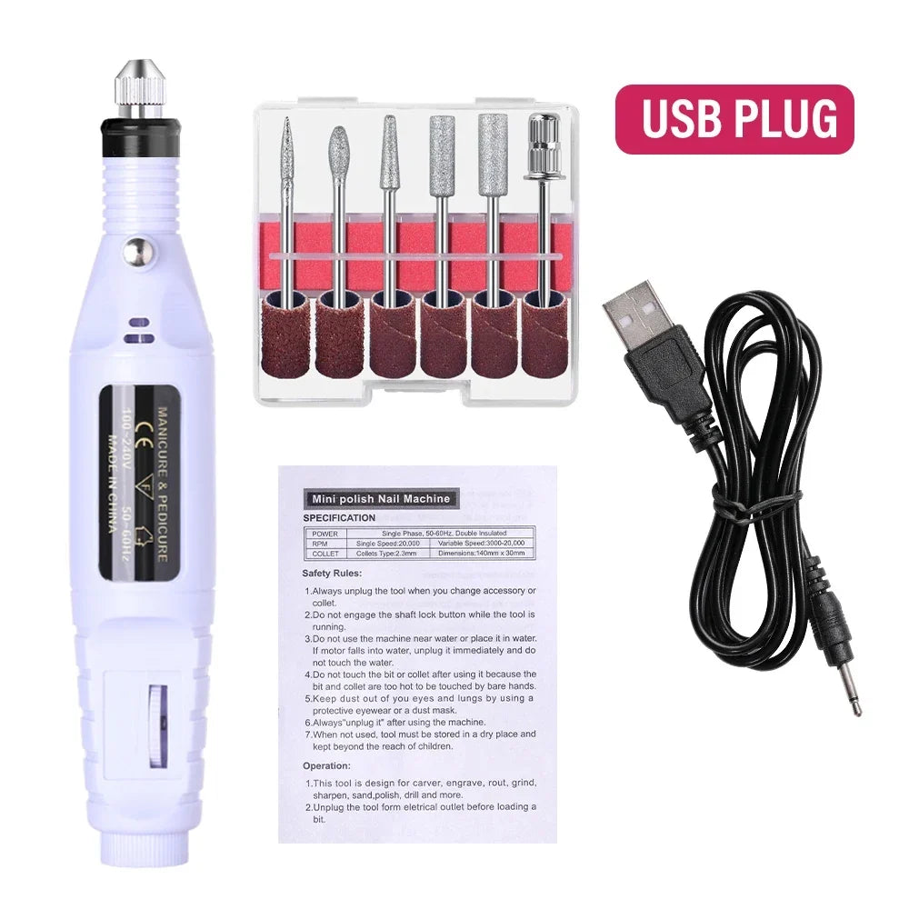 Mini Electric Nail Drill Machine
