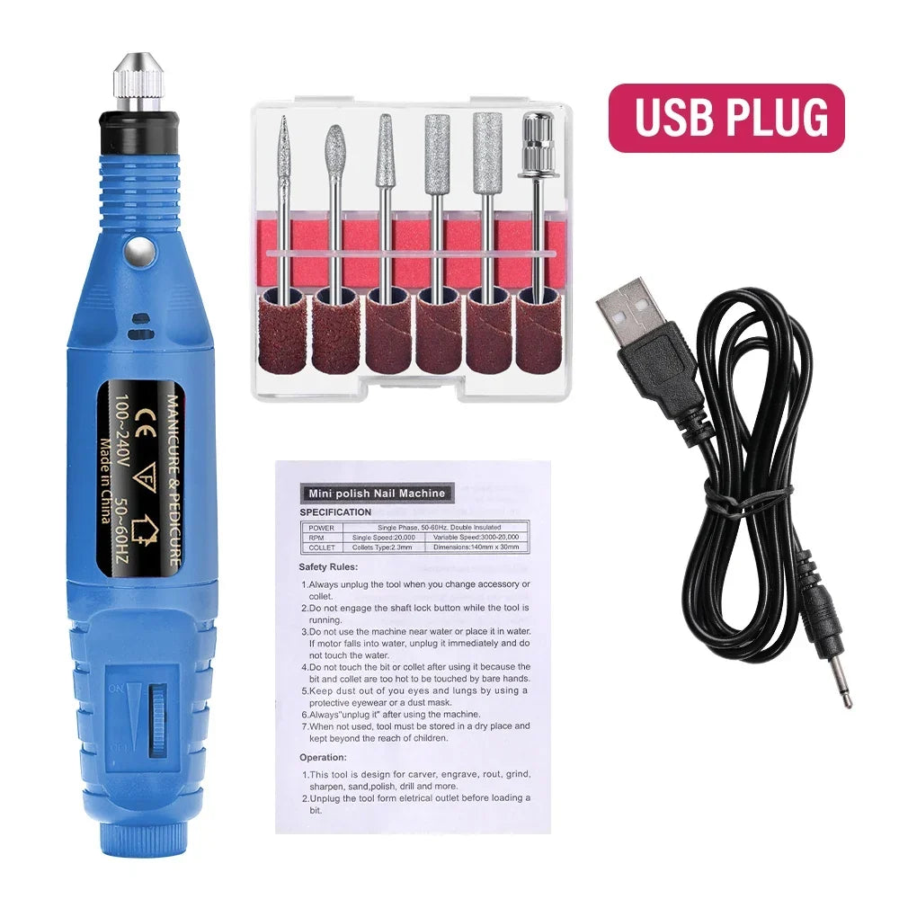 Mini Electric Nail Drill Machine